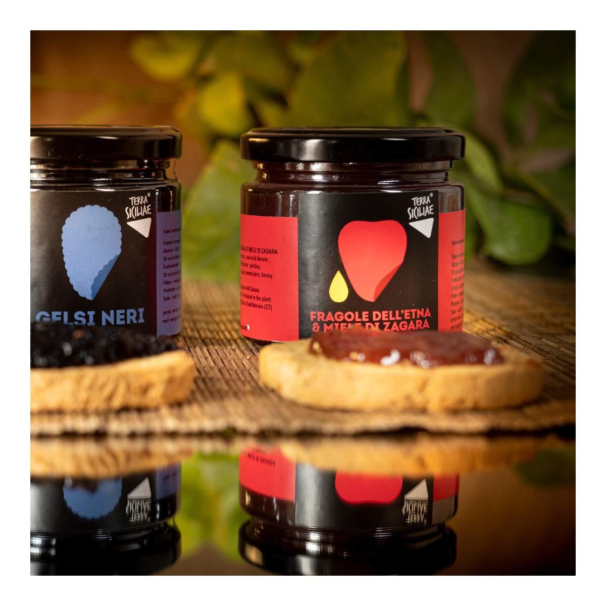 Confettura extra di Fragole dell'Etna e Miele di Zagara, 240 g