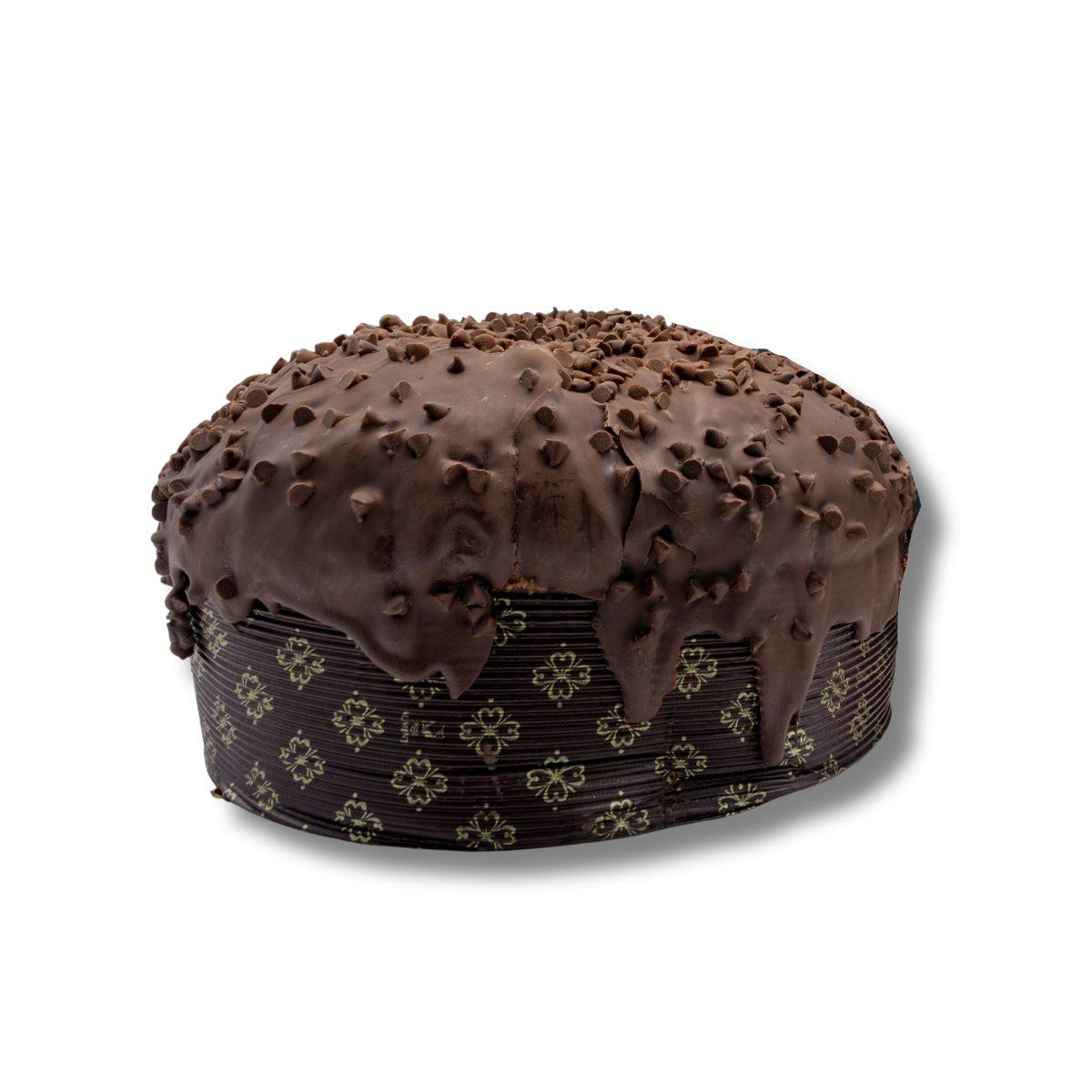 NIURU - Panettone con impasto al cacao e vasetto di CiocoCrock, 750g + 190g