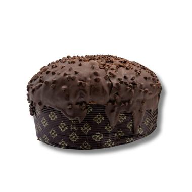 NIURU - Panettone con impasto al cacao e vasetto di CiocoCrock, 750g + 190g
