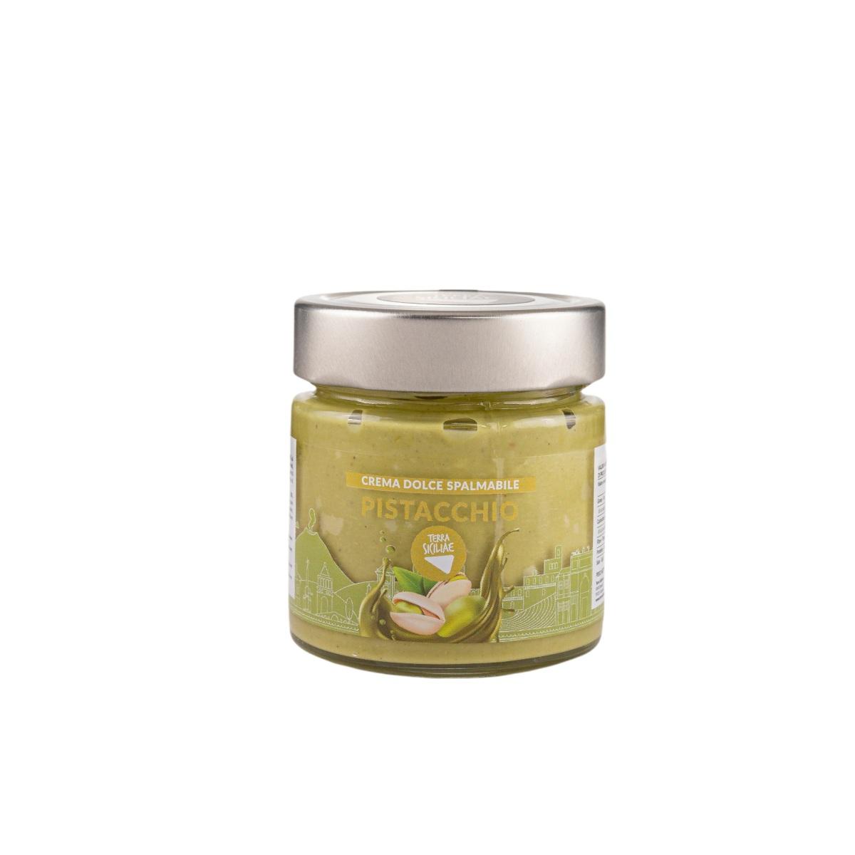SFIZIUSU - Panettone al Pistacchio glassa cioccolato fondente e granella di pistacchio con vaso Crema di pistacchio, 750g + 190g