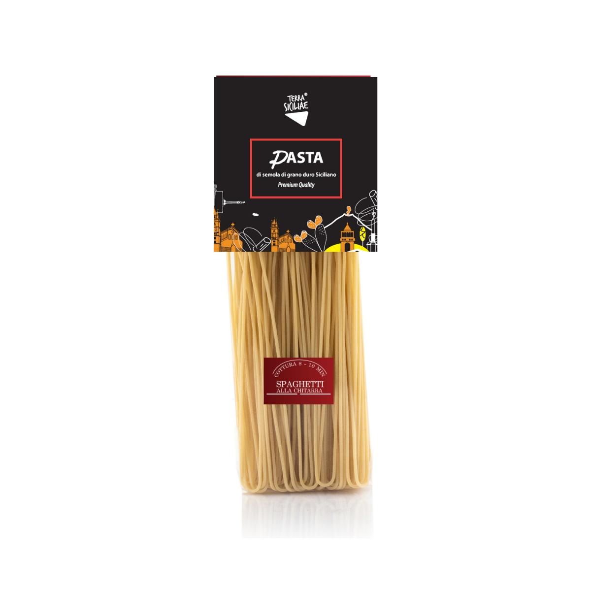Pasta di Semola di Grano Duro Siciliano Trafilata al Bronzo - Spaghetti alla Chitarra 500g