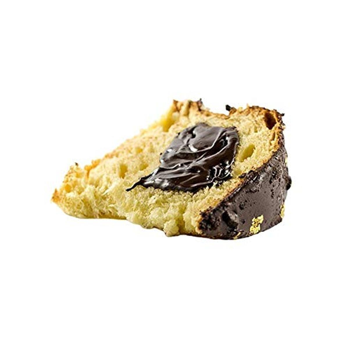 Colomba Artigianale farcita al cioccolato e ricoperta di glassa cioccolato fondente e sfogliette di mandorla, 1000g