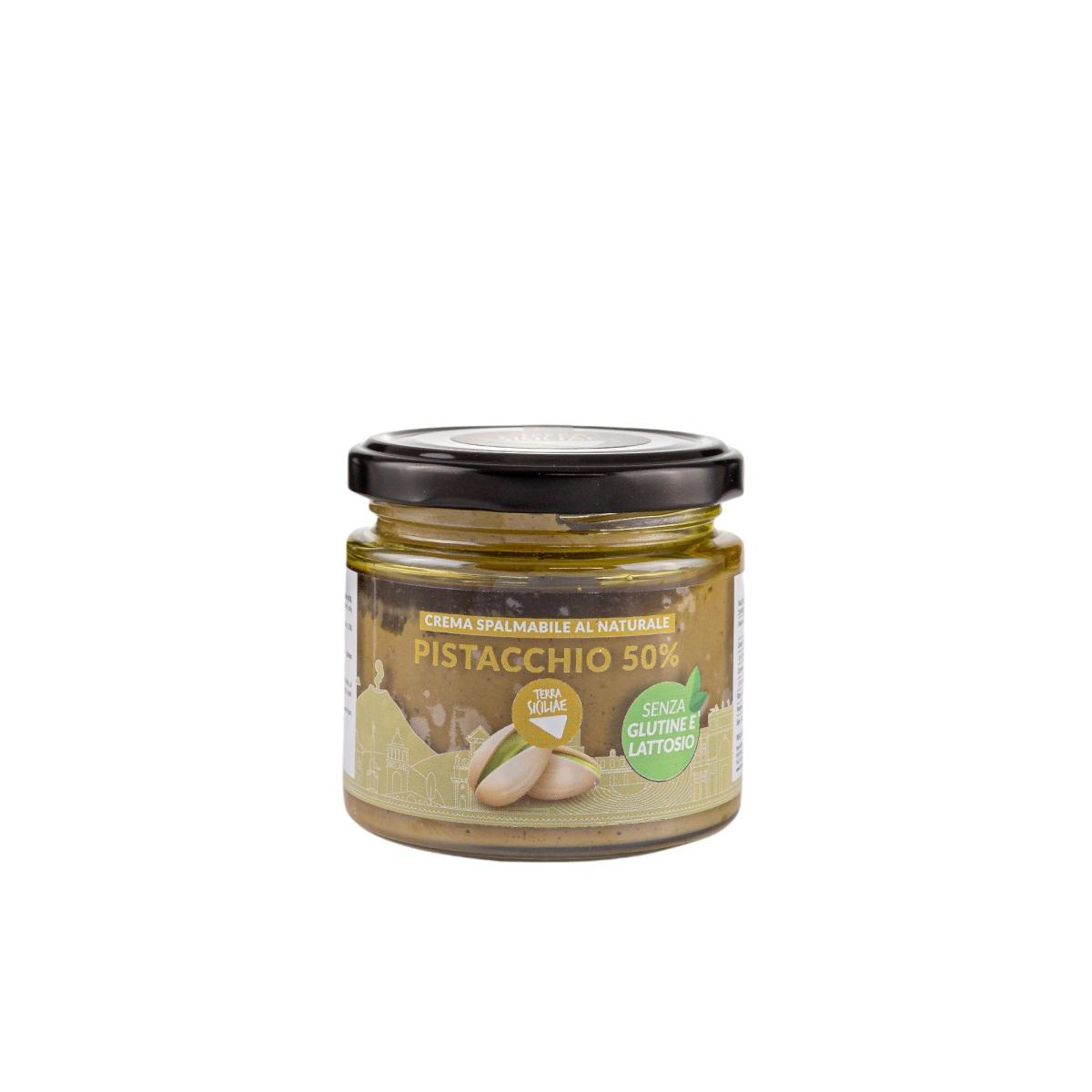 Crema Naturale al Pistacchio 50% senza glutine e senza lattosio, 190g