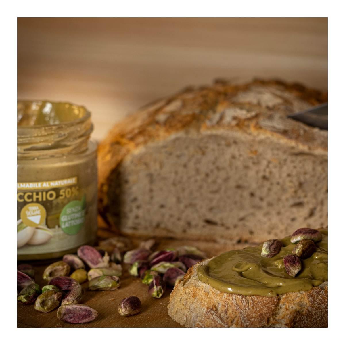 Crema Naturale al Pistacchio 50% senza glutine e senza lattosio, 190g