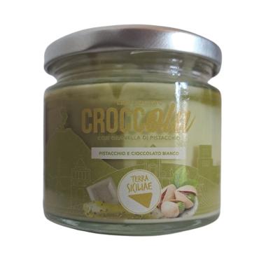 CROCCola Bianca, Crema Bi-gusto Pistacchio e Cioccolato Bianco, 190g