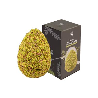 Uovo al Cioccolato fondente con granella di Pistacchio incastonata, 300g