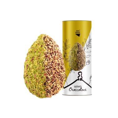 Croccolone - Uovo Bi-gusto con granella di Pistacchio incastonata con confezione in latta, 300g